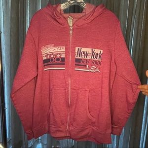 New York Hoodie- Large Fuchsia Pink